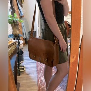 Vintage Coach leather messenger bag